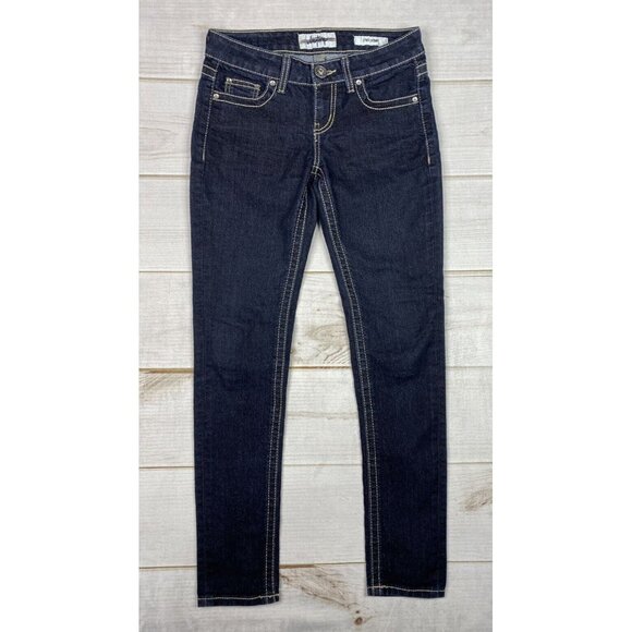 Daytrip Denim - Buckle Daytrip Jeans Womens Sz 26R Dark Wash Lynx Skinny Stretch Denim Low Rise